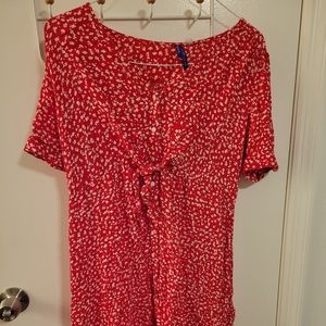 Seraphine Red Front Tie Maternity Dress Size 12